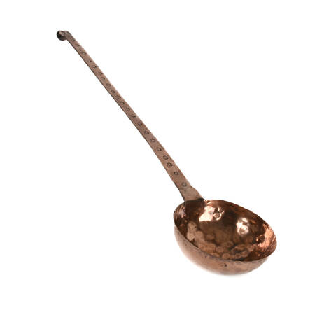 Antique Oversized Copper Dovetail Handle Spoon