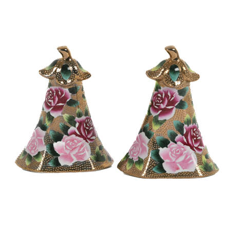 Pair of Pottery Roses Wall Pockets