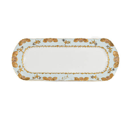 Antique French Gold and White Platter