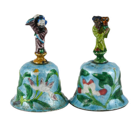 Lot of Two Chinese Enamel Bells