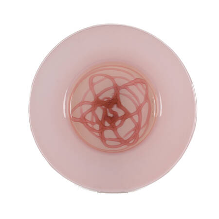 Dara International Italian Pink Art Glass Platter