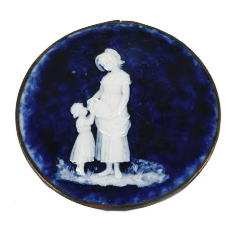 Decorated Portrait of a Mother and Child Wall Plaque