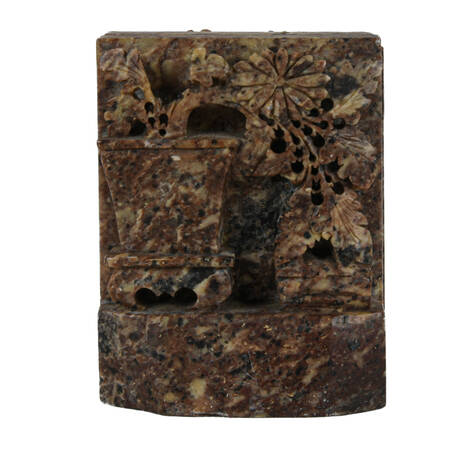 Chinese Carved Soapstone Bookends