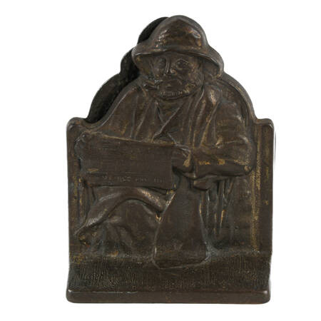 Antique Metal Cape Cod Fisherman Bookends