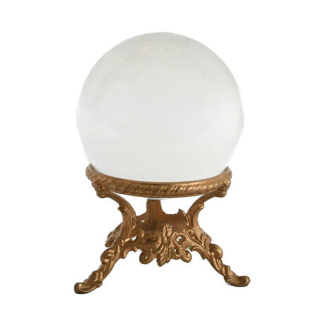 6 inch Crystal Ball with Gold Decorative Base