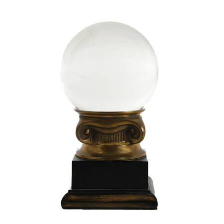 Crystal Ball with Gold and Black Base