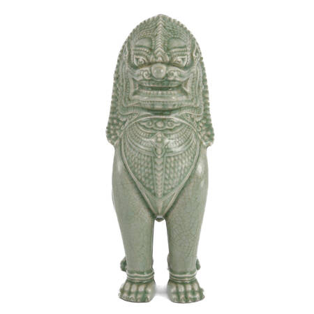 Chinese Celadon Glazed Imperial Lion