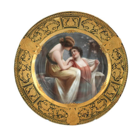 Antique Royal Vienna Hand-Painted "In Arcadien" Plate