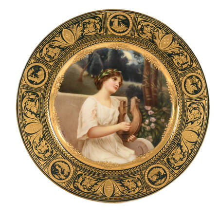 Antique Royal Vienna Hand-Painted "Nachtigall" Plate