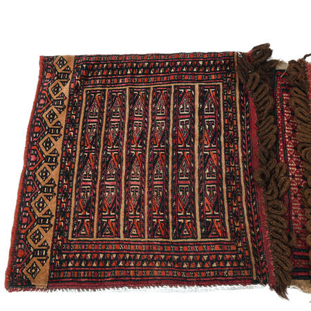 Traditional Turkmen Khorjin Camel Saddle Bag Rug