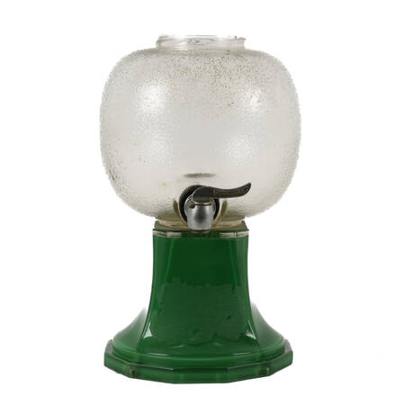 Daggett's Orangeade Glass Syrup Dispenser