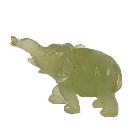 Carved Jade Elephant Figure