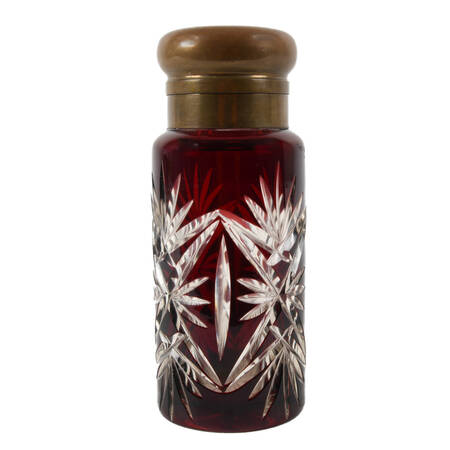 Antique Bohemian Crystal Cut to Clear Shaker