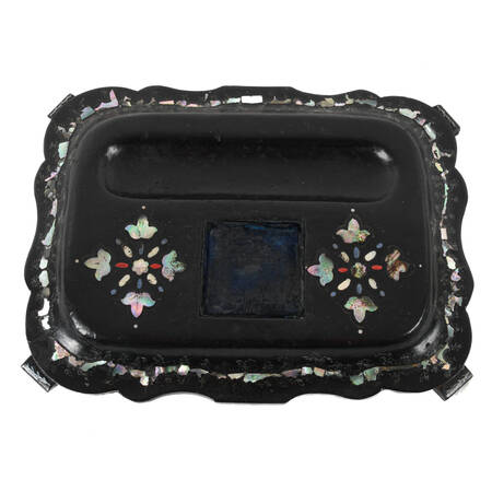 Victorian Papier Mâché and Mother of Pearl Desk Set