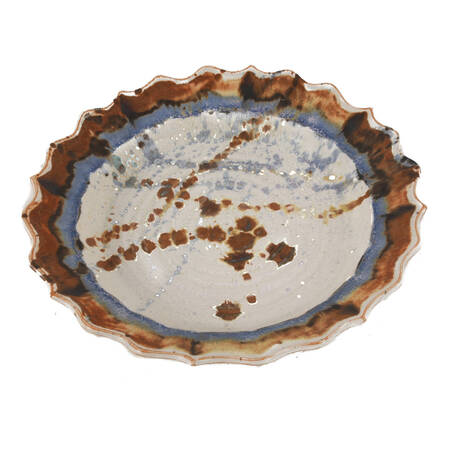 Signed North Carolina Potter Tony Bledsoe Ceramic Pie Plate