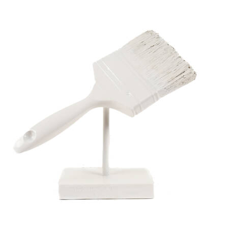 White Paint Brush Sculpture with William Shakespeare Quote
