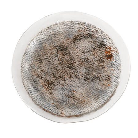 Hand-Blown Glass and Net Fabric Circle Dish