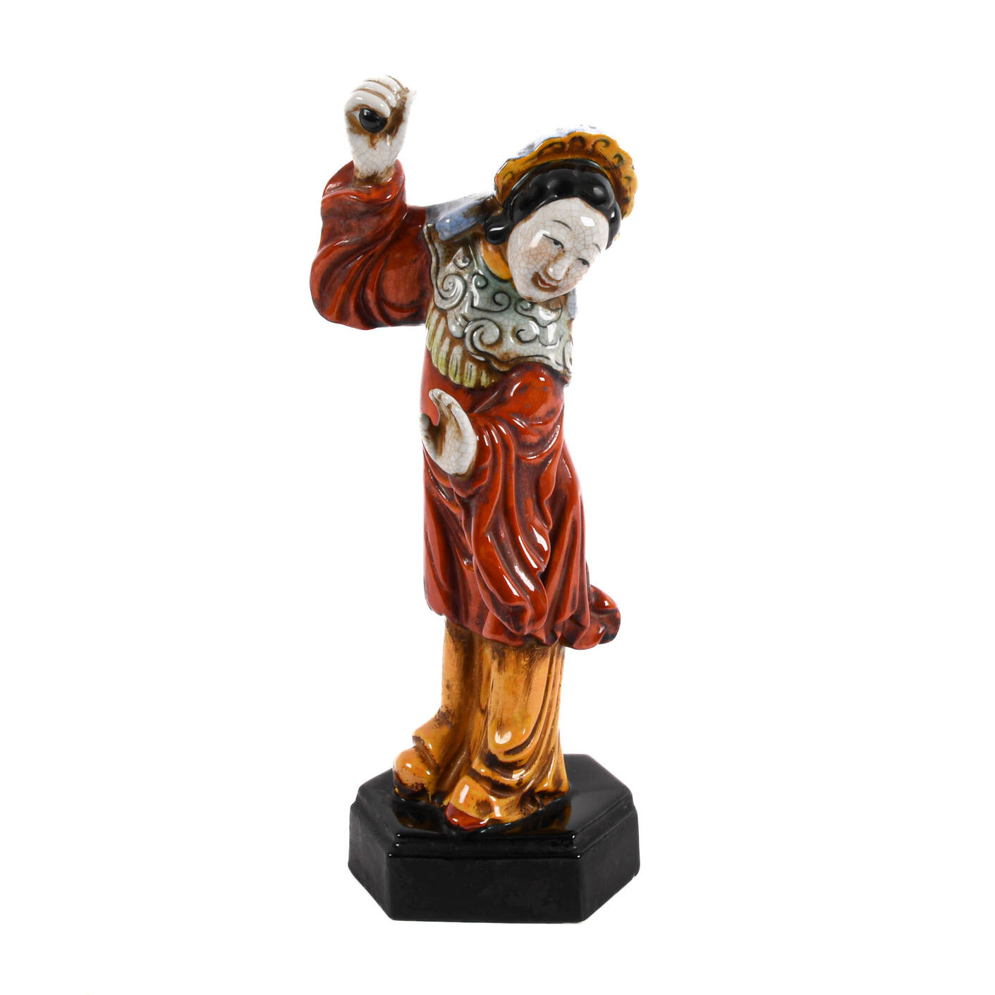 Chinese Porcelain Lady Figure Statue