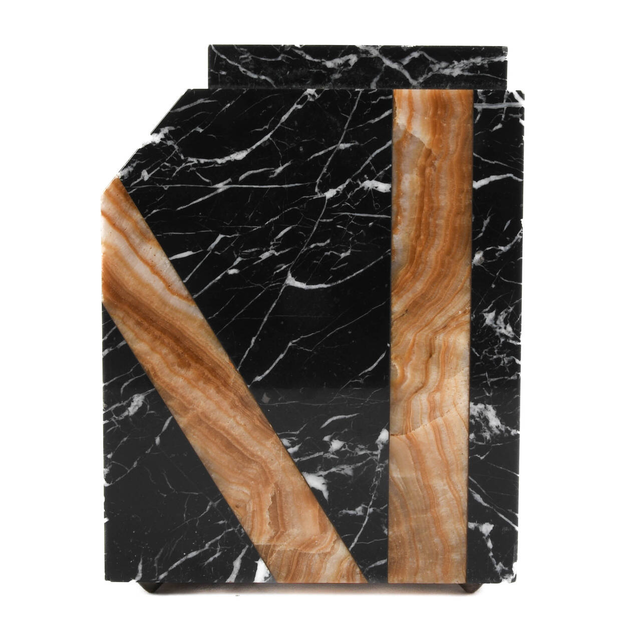 Art Deco Banded Marble Decorative Sculpture