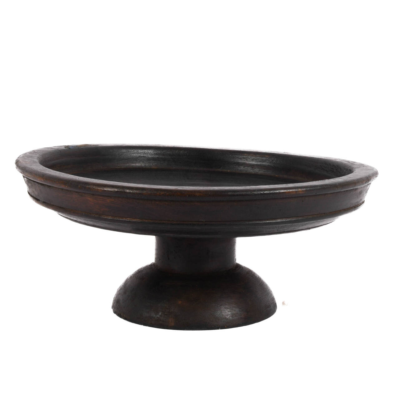 Antique Hand-Carved Wooden Offering Tray