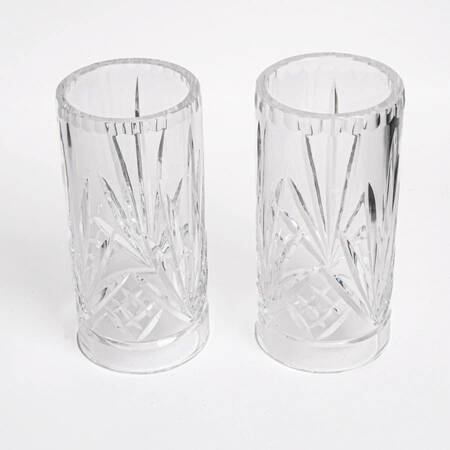 Matched Pair of Crystal Candle Covers
