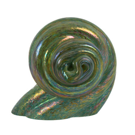 Iridescent Glass Seashell Paperweight