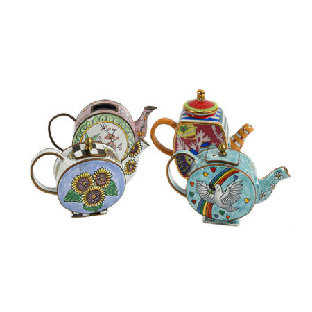 Collection of Miniature Porcelain Teapots
