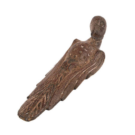 Carved Wood Figural Bird Wall Sconce