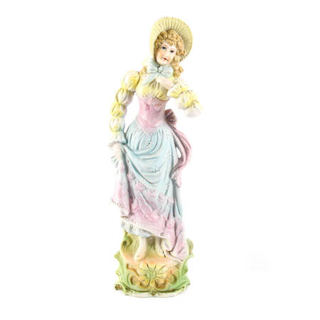 Bisque Victorian Lady Figurine