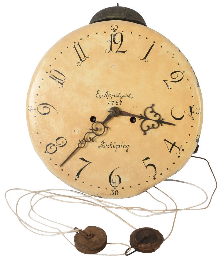 Antique Swedish Gustavian Clock Face by E. Appelquist