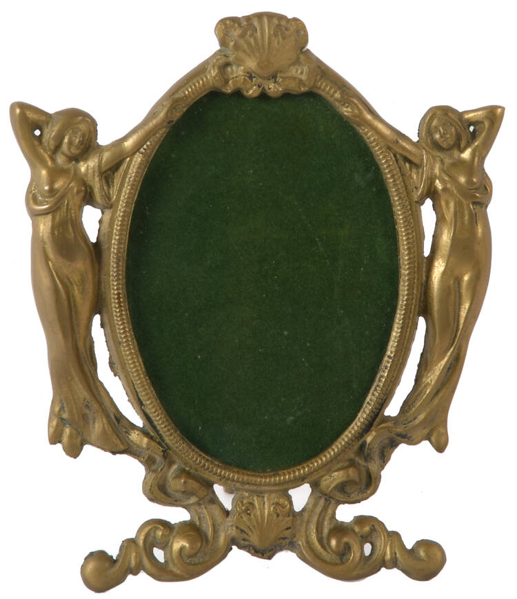 Art Nouveau-Style Figural Ladies Picture Frame