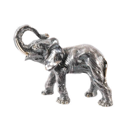 Sterling Silver Elephant Sculpture