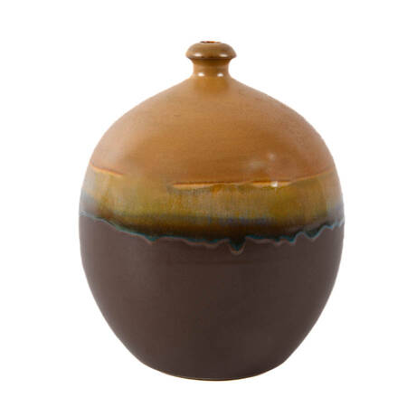 Drip Glazed Art Pottery Weed Pot