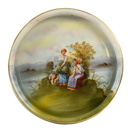 Royal Bayreuth Hand-Painted Porcelain Portrait Bowl