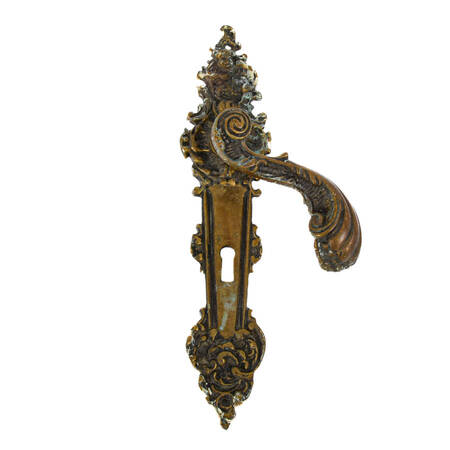 ANT BRASS BAROQUE-STYLE DOOR HANDLE