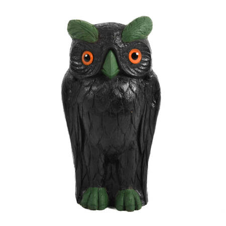 Folk-Art Figural Owl Carved Wood Match Holder