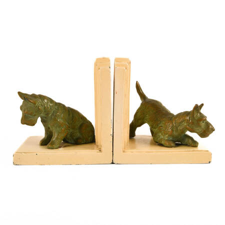 Pair of Art Deco Cast Metal Scotty Dog Bookends