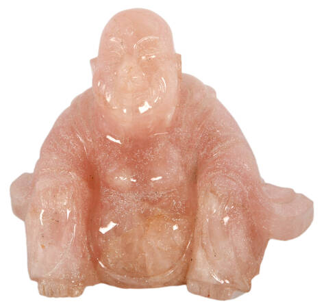 Carved Quartz Stone Buddha Sculpture