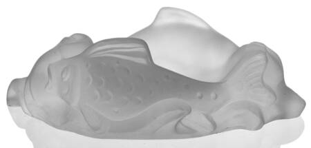 Raised Relief Glass Fish Trinket Tray