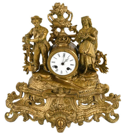 Antique French Ornate Gilt Clock