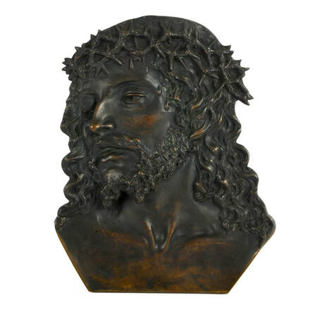 Bronze Christ Portrait Plaque