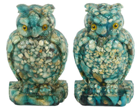 Mid-Century Modern Lucite Owl Bookends