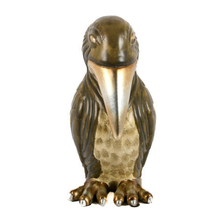 Silver Resin Pelican Figure