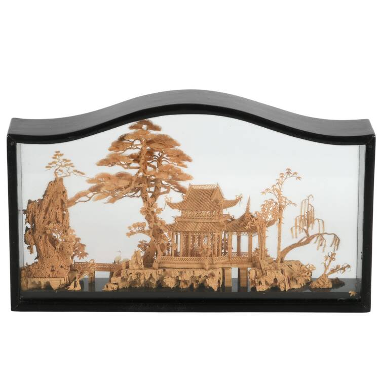 Chinese Cork Art Diorama