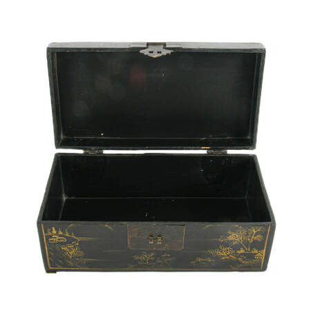Antique Black Lacquer Chinese Box