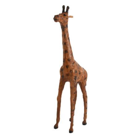 Mid-Century Modern Leather Giraffe Figure