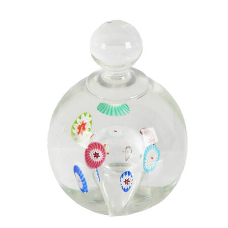 Murano Knob-Top Millefiori Paperweight Attributed to Fratelli Toso