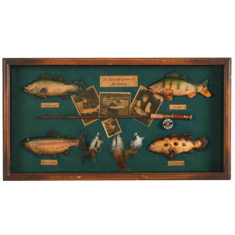 "The Beautiful Game of Fly-Fishing" Diorama Shadow Box