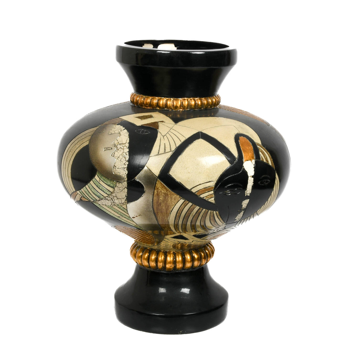 Hand-Painted Kalifano Pottery Vase