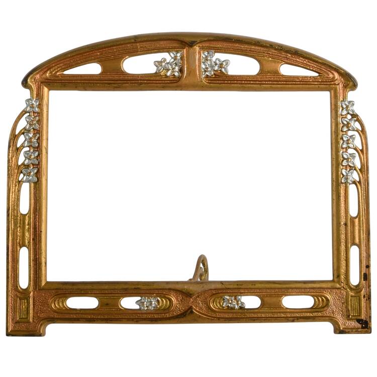 Antique Art Nouveau Gilt Metal Picture Frame